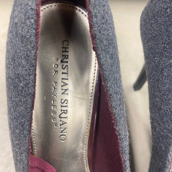 Grey (felt like) Heels in good condition - Picture 4 of 4